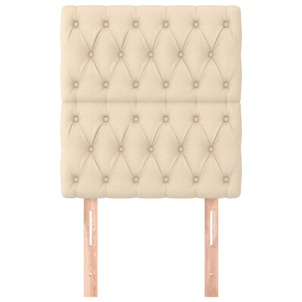 Testiera 2 pz Crema 80 x 7 x 78/88 cm in Tessuto - homemem39