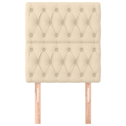 Testiera 2 pz Crema 80 x 7 x 78/88 cm in Tessuto - homemem39