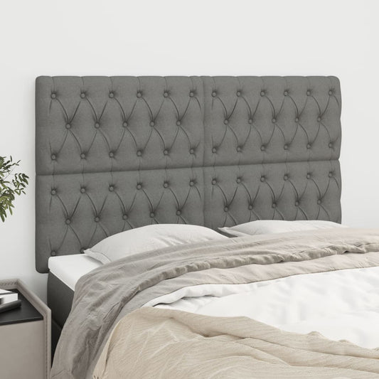 Testiere 4 pz Grigio Scuro 72 x 7 x 78/88 cm in Tessuto - homemem39