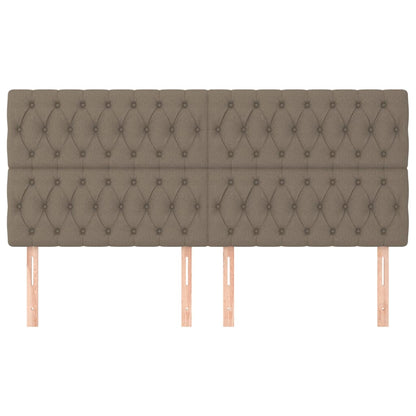 Testiera 4 pz Tortora 90x7x78/88 cm in Tessuto - homemem39