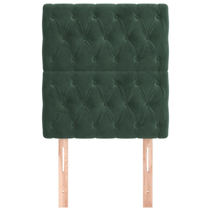 Testiera 2 pz Verde Scuro 80x7x78/88 cm in Velluto - homemem39