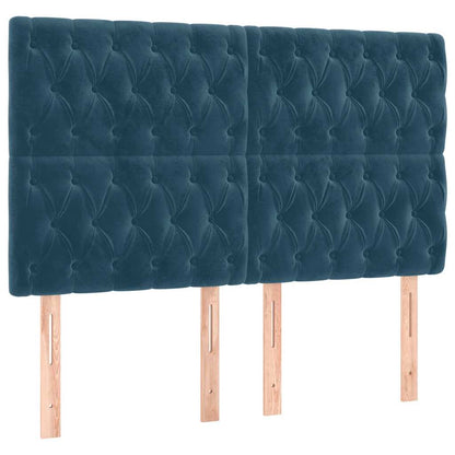 Testiera Blu Scuro 160x7x118/128 cm Velluto | homemem39