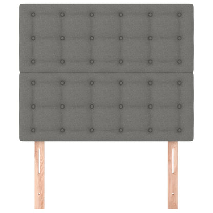 Testiera 2 pz Grigio Scuro 80x5x78/88 cm in Tessuto - homemem39