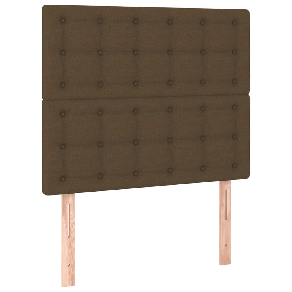 Testiera Marrone Scuro 80x5x118/128 cm Tessuto | homemem39