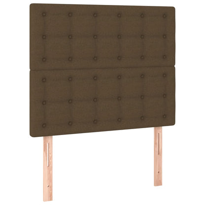 Testiera Marrone Scuro 80x5x118/128 cm Tessuto | homemem39