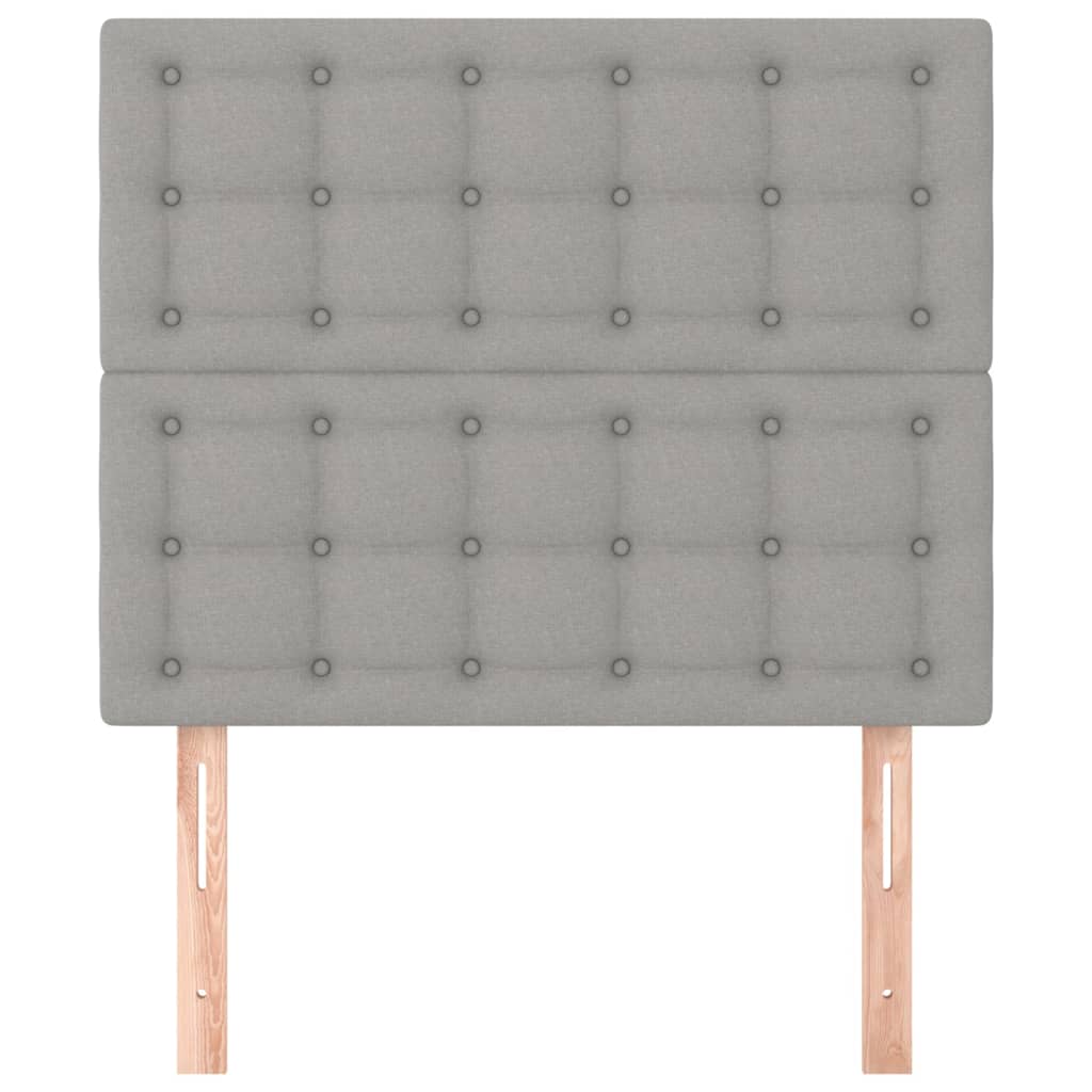 Testiere 2 pz Grigio Chiaro 100x5x78/88 cm in Tessuto - homemem39