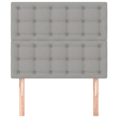 Testiere 2 pz Grigio Chiaro 100x5x78/88 cm in Tessuto - homemem39