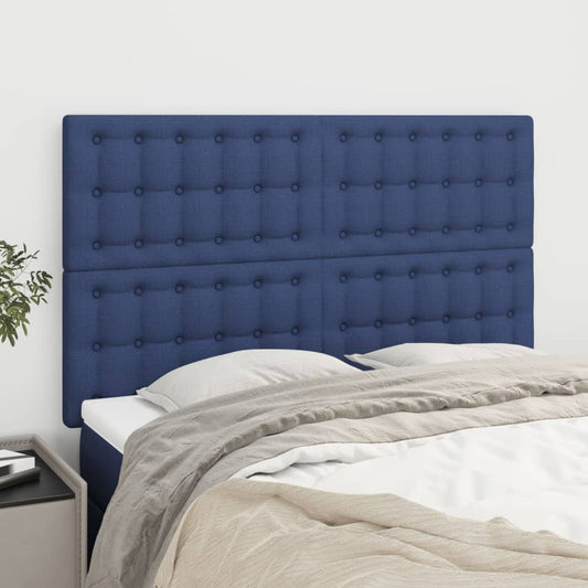 Testiera Blu 144x5x118/128 cm Tessuto