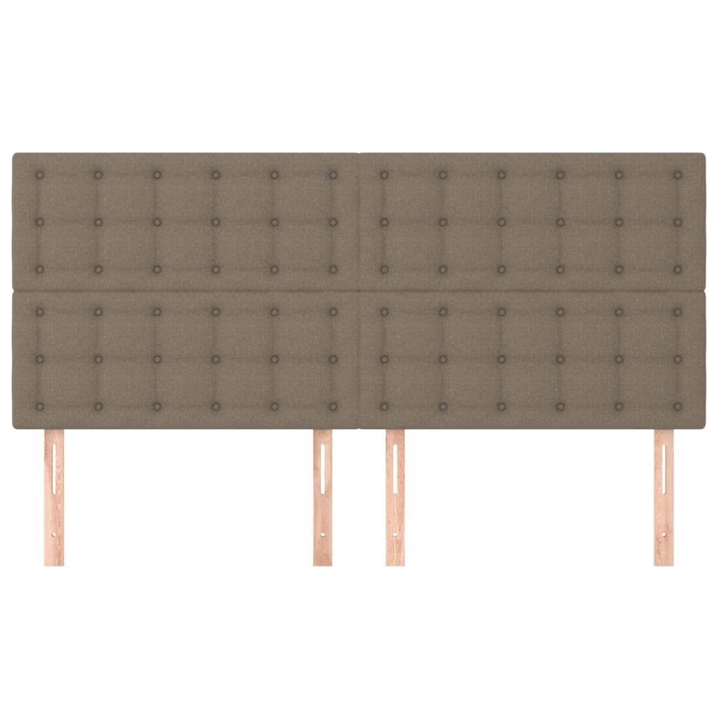 Testiera per letto Tortora 160x5x118/128 cm Tessuto