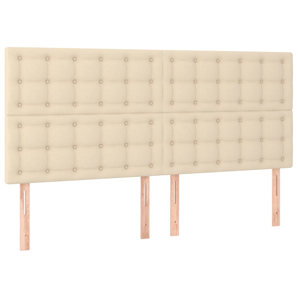 Testiera Crema 200x5x118/128 cm Tessuto | homemem39
