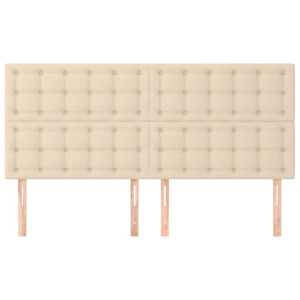 Testiera 4 pz Crema 100x5x78/88 cm in Tessuto - homemem39