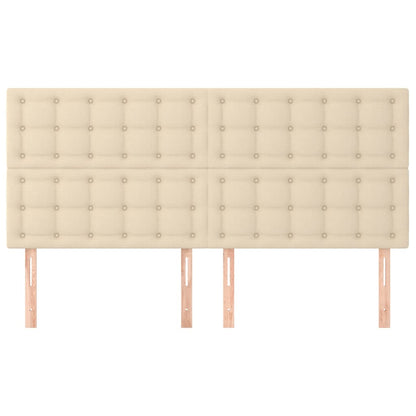 Testiera 4 pz Crema 100x5x78/88 cm in Tessuto - homemem39