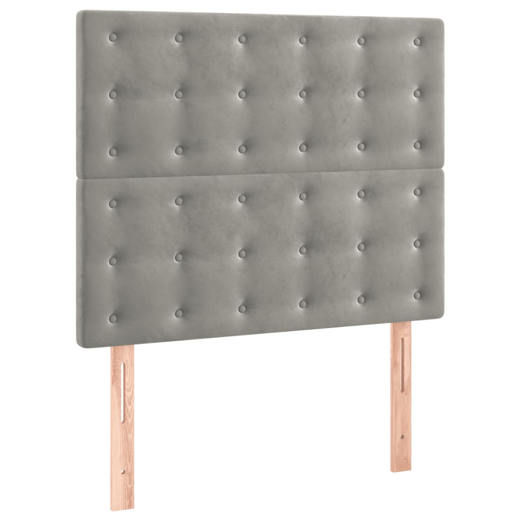 Testiera Grigio Chiaro 90x5x118/128 cm Velluto | homemem39