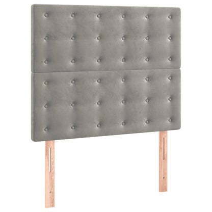 Testiera Grigio Chiaro 90x5x118/128 cm Velluto | homemem39