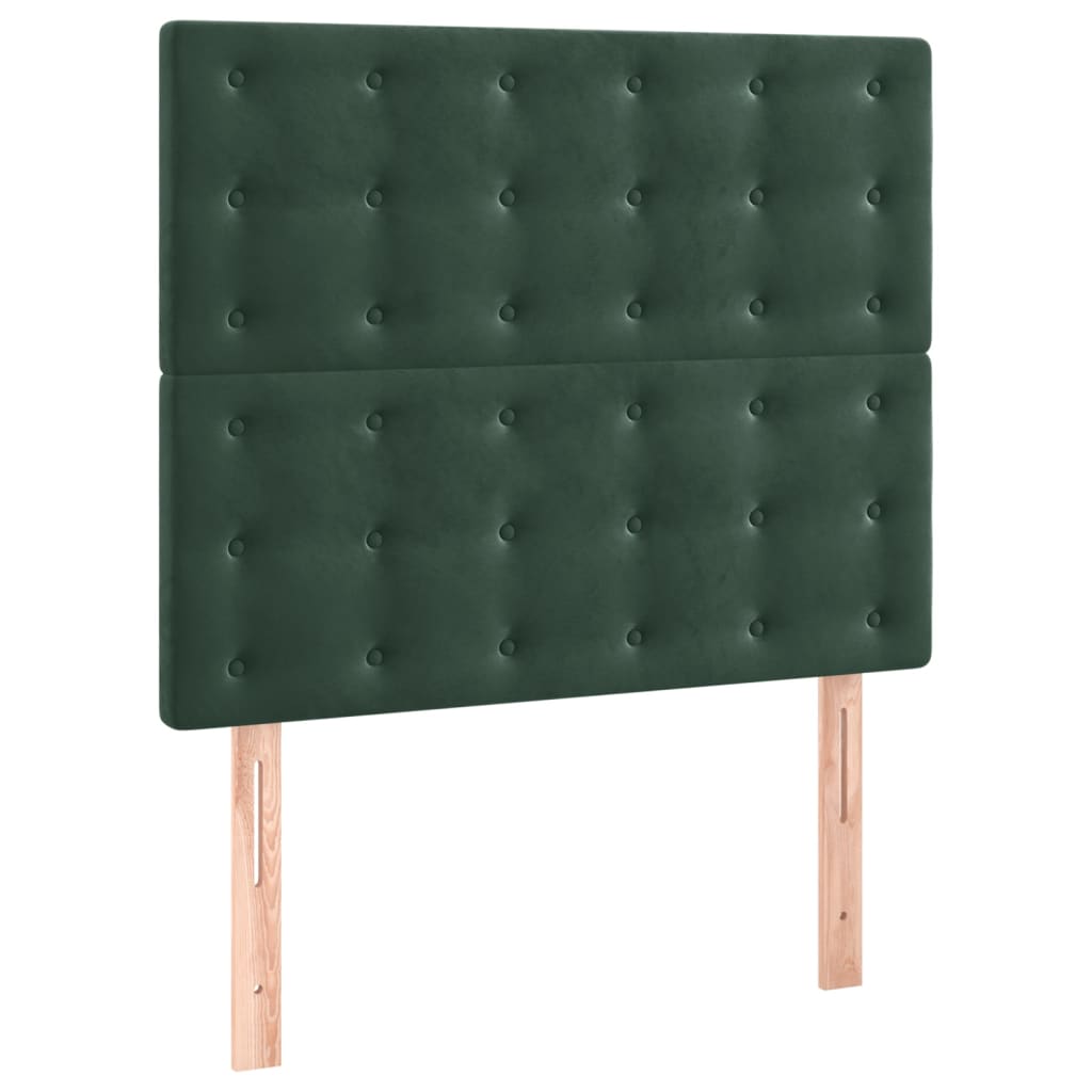 Testiera 2 pz Verde scuro 90x5x78/88 cm in Velluto - homemem39