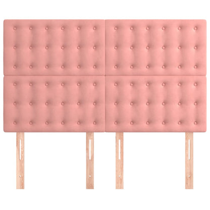 Testiere 4 pz Rosa 72x5x78/88 cm in Velluto - homemem39