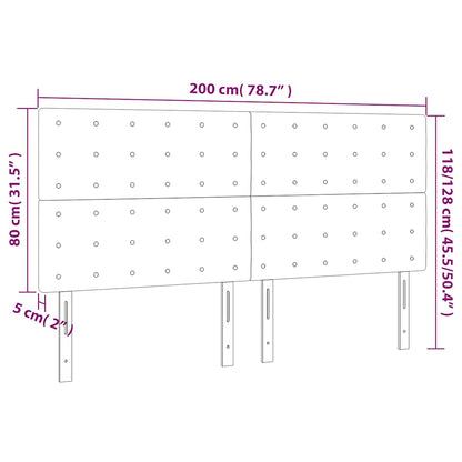 Testiera Verde Scuro 200x5x118/128 cm Velluto | homemem39