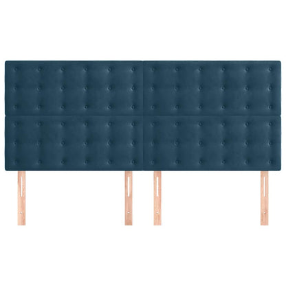 Testiera Blu Scuro 200x5x118/128 cm Velluto | homemem39