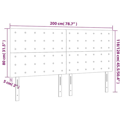 Testiera Blu Scuro 200x5x118/128 cm Velluto | homemem39