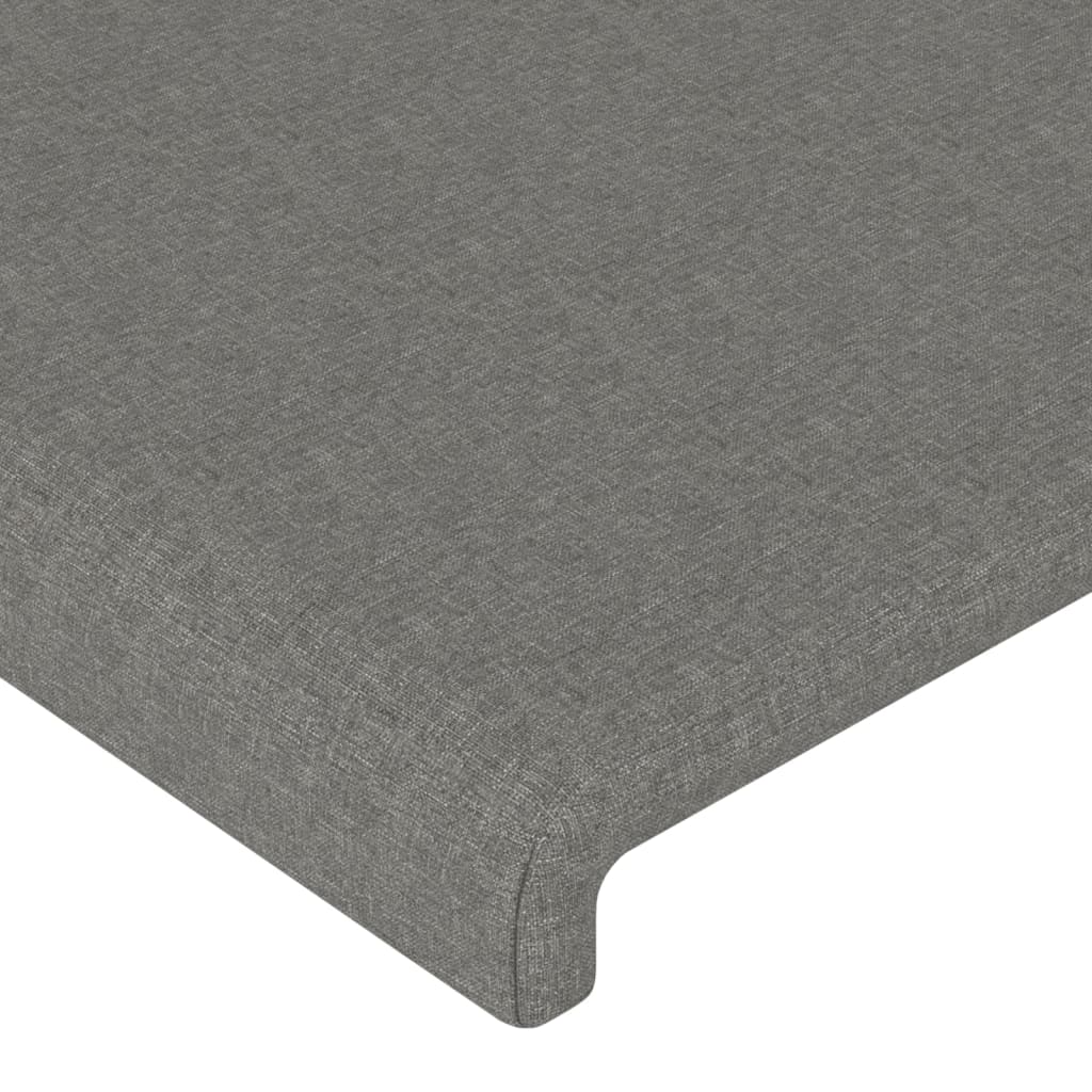 Testiera ad Orecchio Grigio Scuro 83x23x78/88 cm in Tessuto