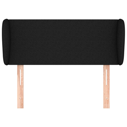 Testiera ad Orecchio Nera 103x23x78/88 cm in Tessuto - homemem39