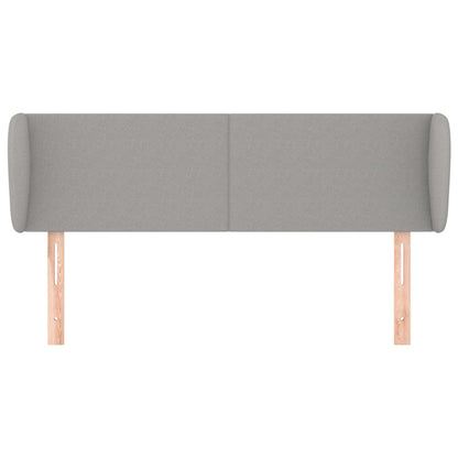 Testiera ad Orecchio Grigio Chiaro 147x23x78/88 cm in Tessuto - homemem39