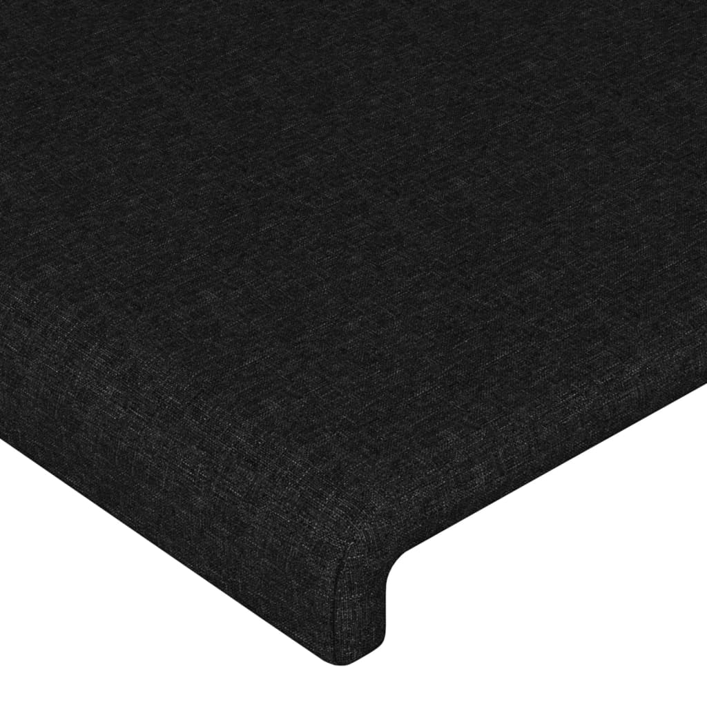 Testiera ad Orecchio Nera 163x23x78/88 cm in Tessuto | homemem39
