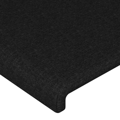 Testiera ad Orecchio Nera 163x23x78/88 cm in Tessuto | homemem39