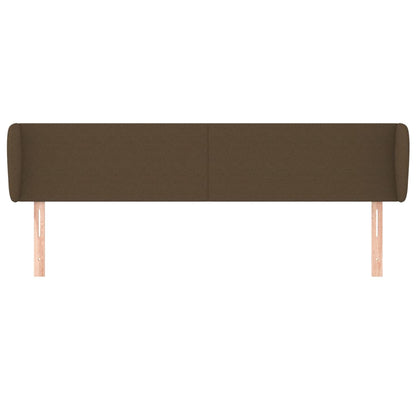 Testiera ad Orecchio Marrone Scuro 163x23x78/88 cm in Tessuto | homemem39