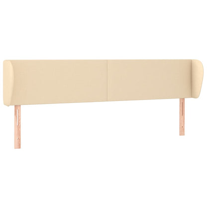 Testiera ad Orecchio Crema 163x23x78/88 cm in Tessuto - homemem39