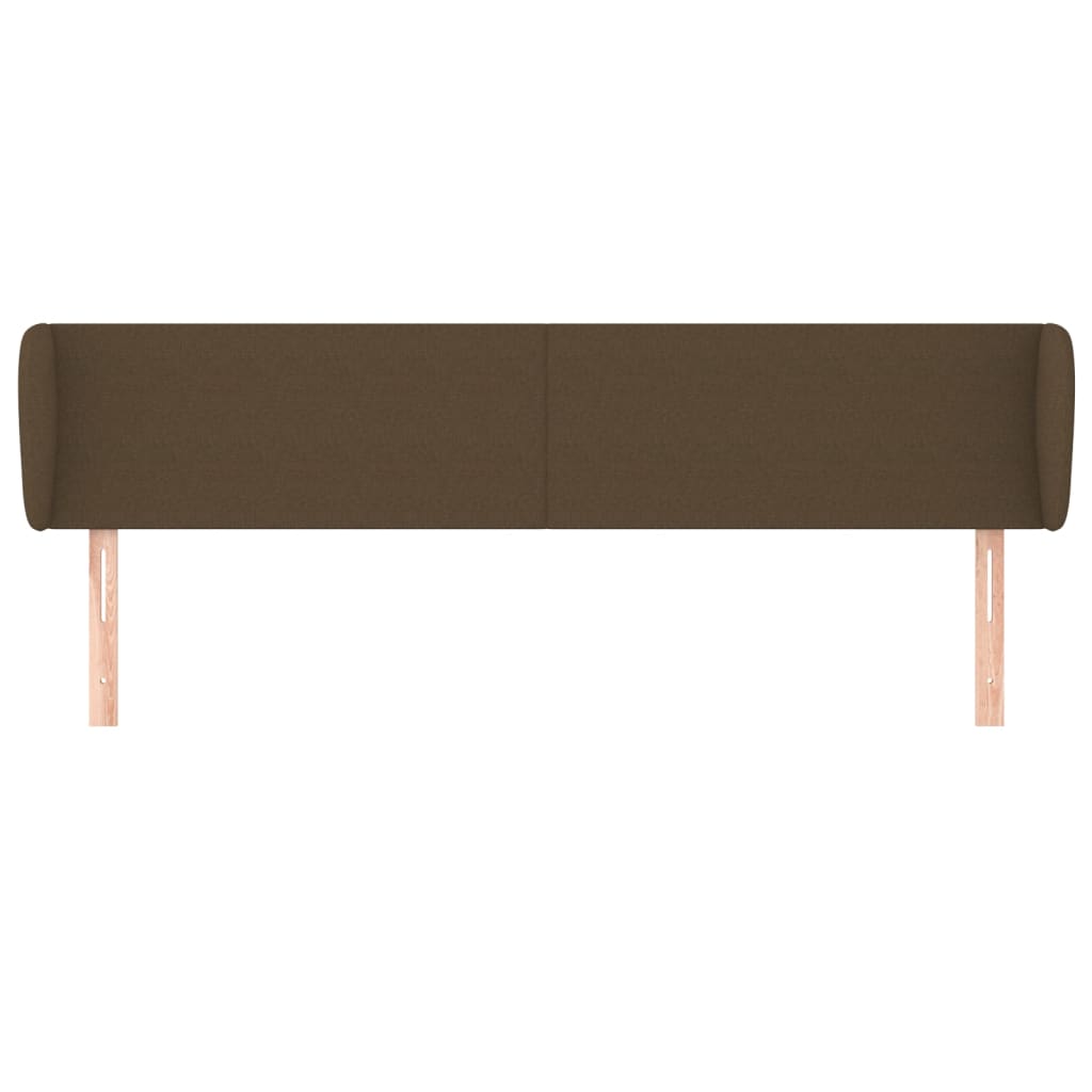 Testiera ad Orecchio Marrone Scuro 183x23x78/88 cm in Tessuto | homemem39