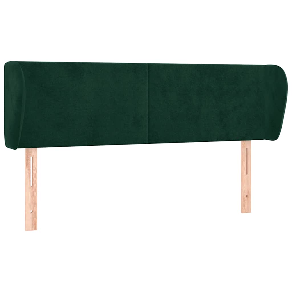 Testiera ad Orecchio Verde Scuro 147x23x78/88 cm in Velluto | homemem39