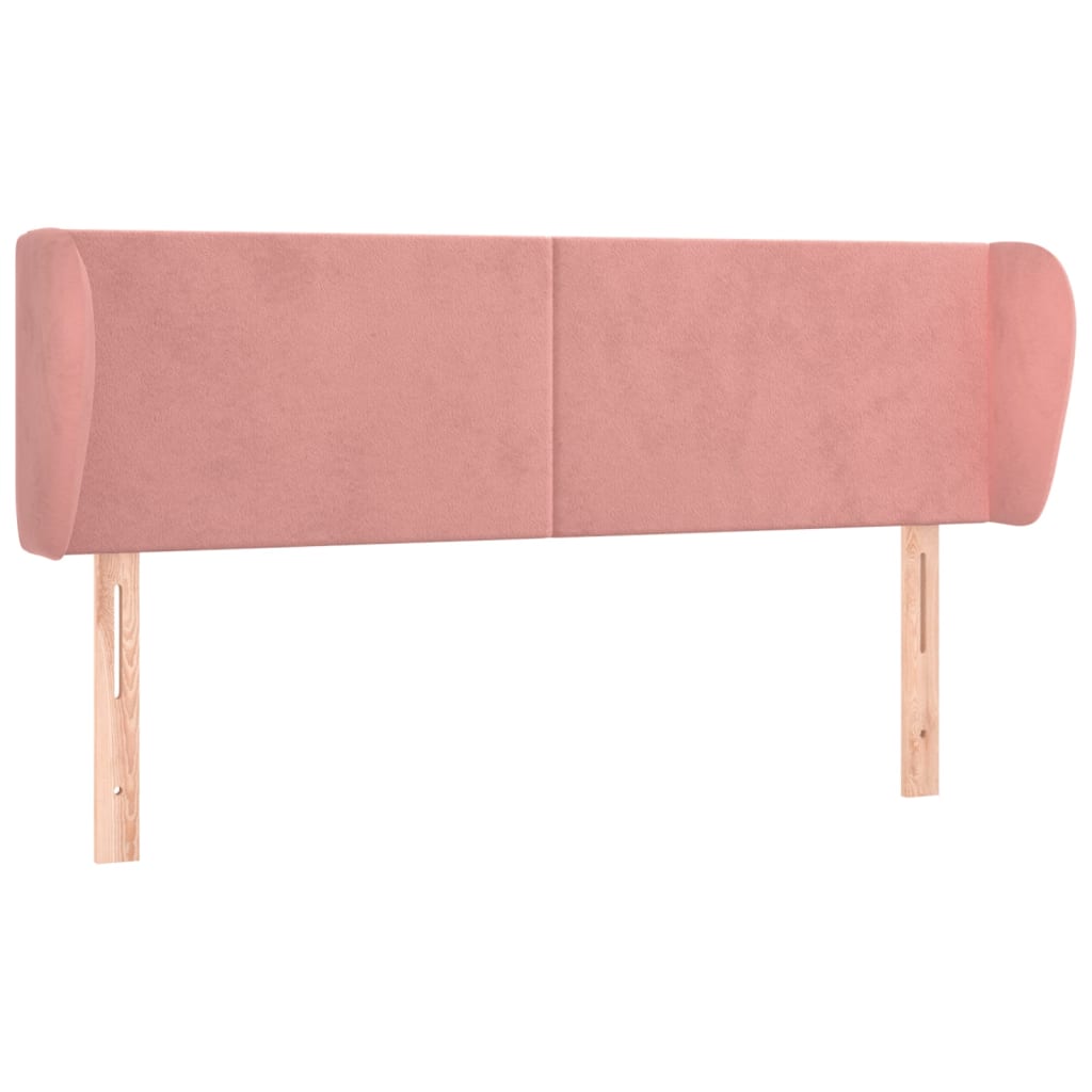 Testiera ad Orecchio Rosa 147x23x78/88 cm in Velluto | homemem39