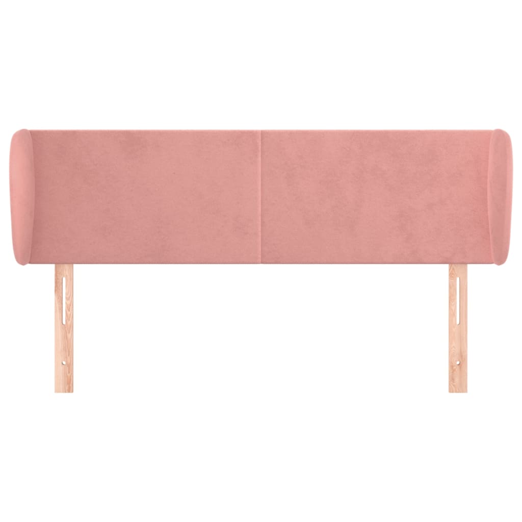 Testiera ad Orecchio Rosa 147x23x78/88 cm in Velluto | homemem39