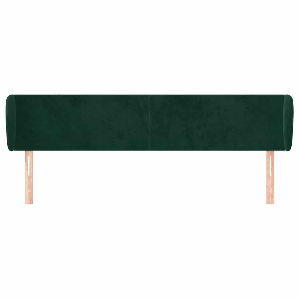 Testiera ad Orecchio Verde Scuro 163x23x78/88 cm in Velluto | homemem39