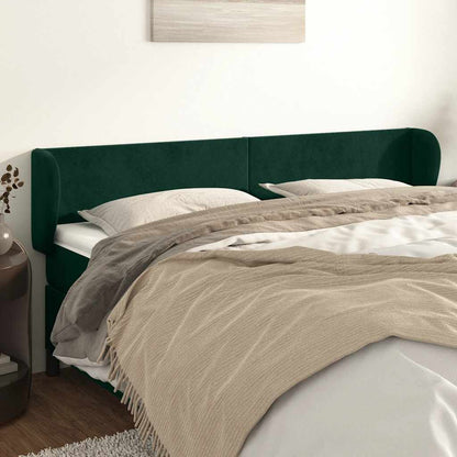 Testiera ad Orecchio Verde Scuro 163x23x78/88 cm in Velluto | homemem39