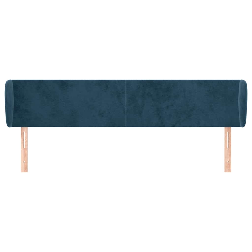 Testiera ad Orecchio Blu Scuro 163x23x78/88 cm in Velluto | homemem39