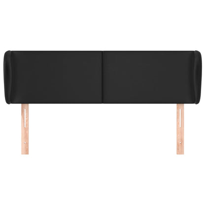 Testiera ad Orecchio Nera 147x23x78/88 cm in Similpelle | homemem39