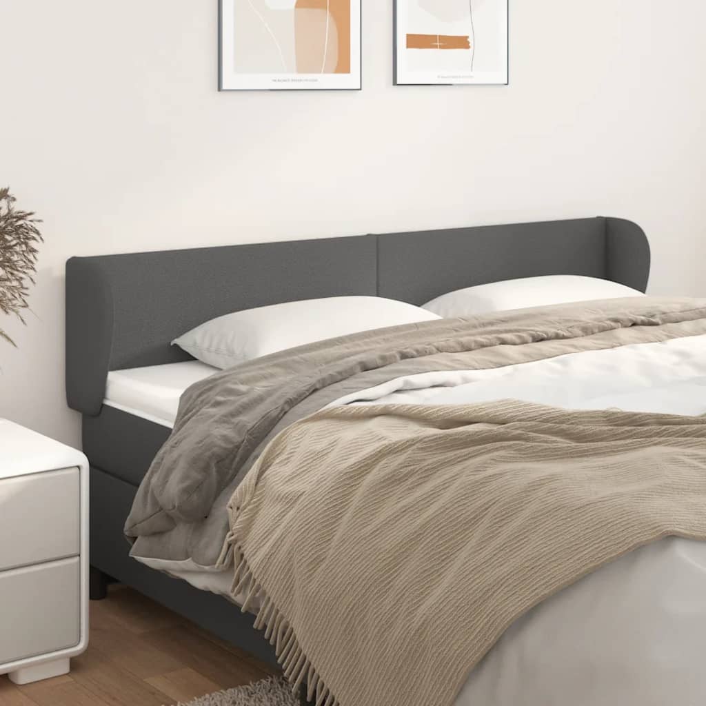 Testiera ad Orecchio Grigio 163x23x78/88 cm in Similpelle | homemem39