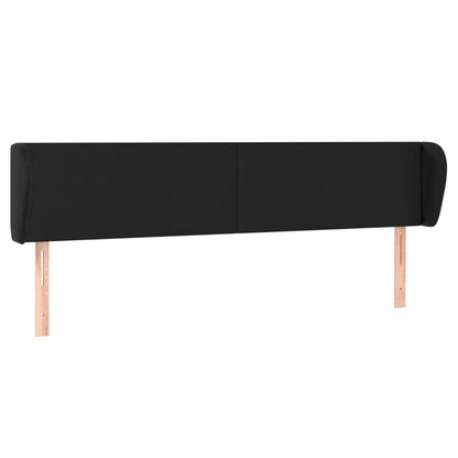 Testiera ad Orecchio Nera 203x23x78/88 cm in Similpelle