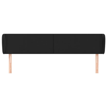 Testiera ad Orecchio Nera 203x23x78/88 cm in Similpelle