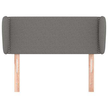 Testiera ad Orecchio Grigio Scuro 93x23x78/88 cm in Tessuto - homemem39