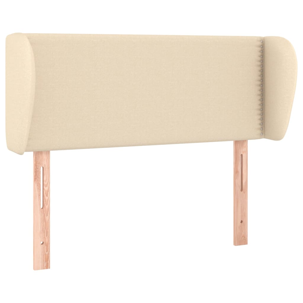 Testiera ad Orecchio Crema 103x23x78/88 cm in Tessuto - homemem39