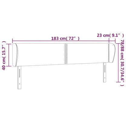 Testiera ad Orecchio Crema 183x23x78/88 cm in Tessuto | homemem39
