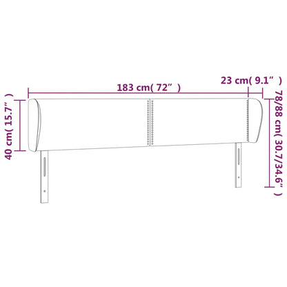 Testiera ad Orecchio Blu 183x23x78/88 cm in Tessuto | homemem39