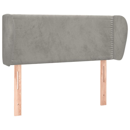Testiera ad Orecchio Grigio Chiaro 83x23x78/88 cm in Velluto | homemem39