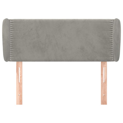 Testiera ad Orecchio Grigio Chiaro 83x23x78/88 cm in Velluto | homemem39