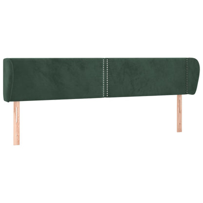 Testiera ad Orecchio Verde Scuro 163x23x78/88 cm in Velluto - homemem39