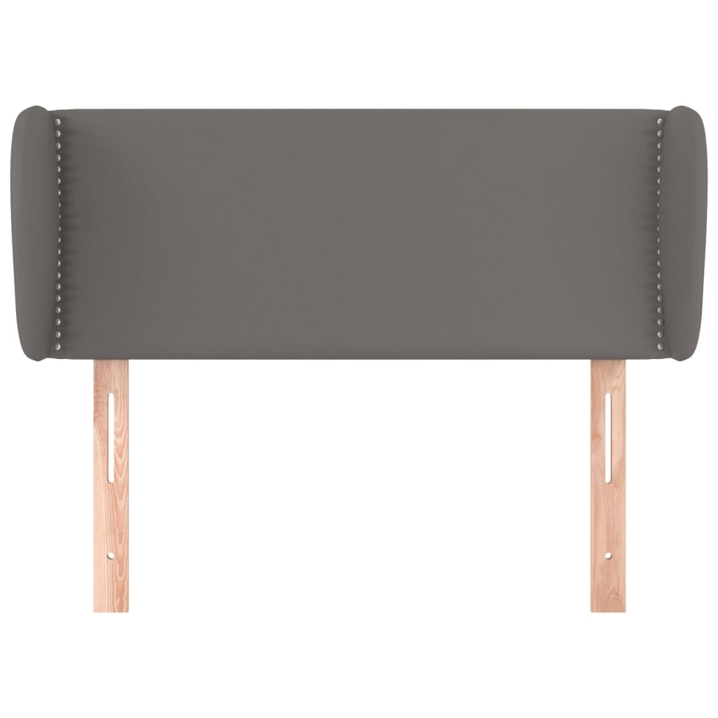 Testiera ad Orecchio Grigia 93x23x78/88 cm in Similpelle - homemem39