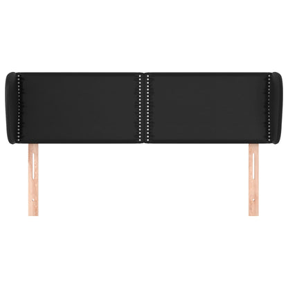 Testiera ad Orecchio Nera 147x23x78/88 cm in Similpelle - homemem39